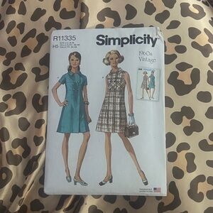simplicity 1960s vintage dress sewing pattern
